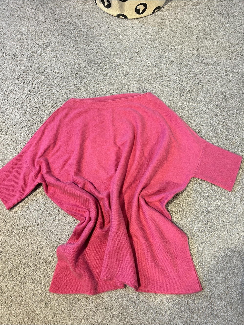 Snapdragon Designs 100% Cashmere Boatneck Batwing Sweater S/M Pink